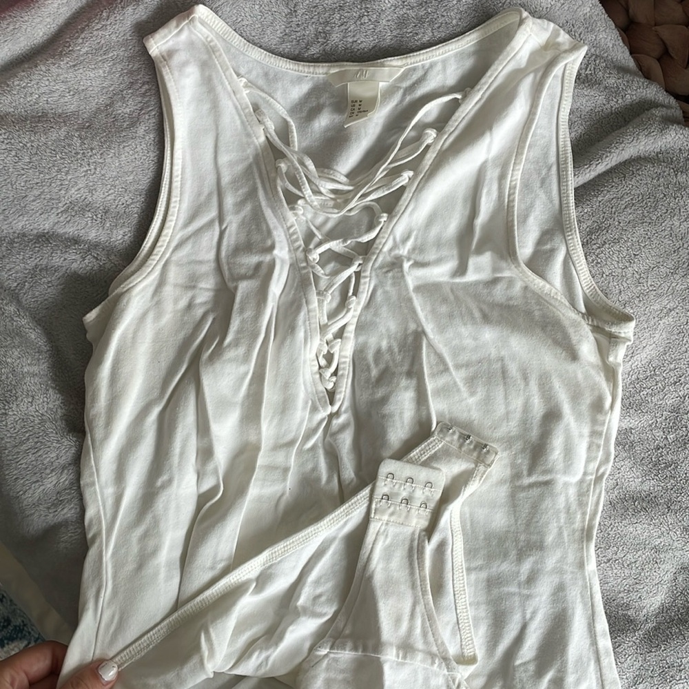 Lace up body suit